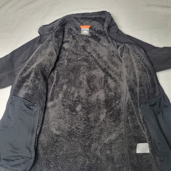 Vintage Nike ACG Sherpa Lined Fleece Full Zip Jacket Women's Large Charcoal Grey - Picture 14 of 14